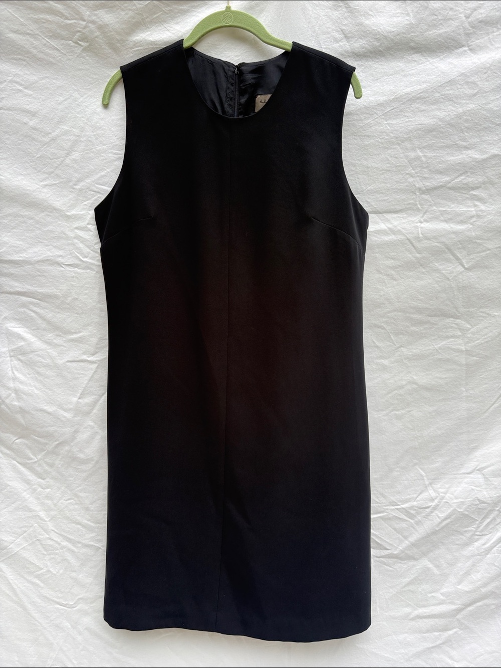 Sleek Black Sleeveless Mini Shift Dress